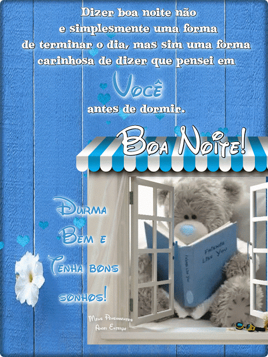 Antes de dormir, boa noite!