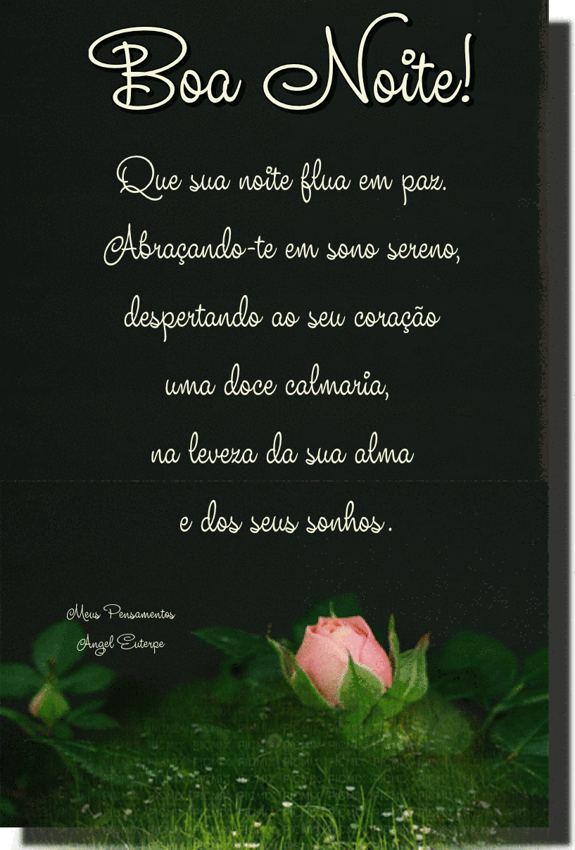 Boa noite com gratidão e amor