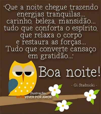 Boa noite, tenha gratidão em tudo