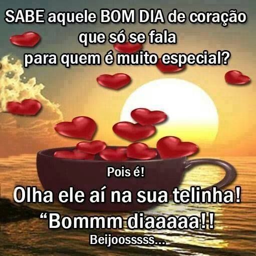 Bom dia com corações