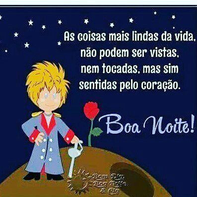 Coisas lindas são sentidos no coração, boa noite!
