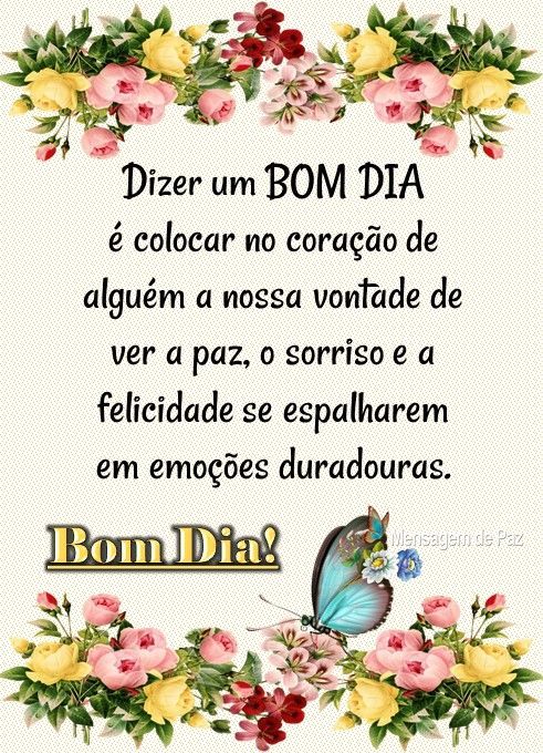 Bom dia com reflexão