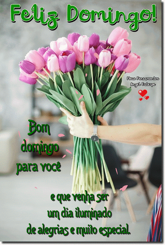Gif com buquê de rosas