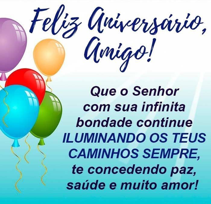 Feliz aniversário para amigo com muita paz, saúde e amor