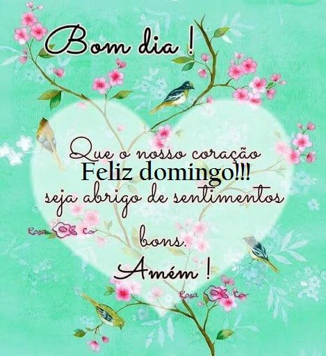 Bom dia feliz domingo do fundo do meu coração para você!