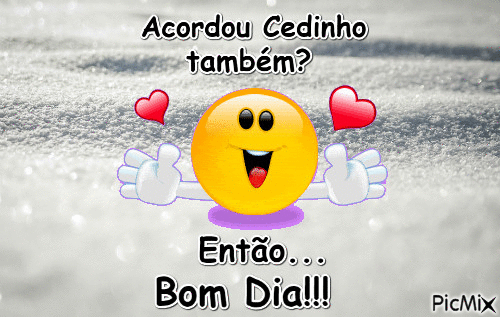 Gifs de bom dia com emoji