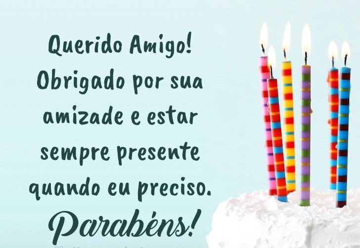 Querido amigo, feliz aniversário