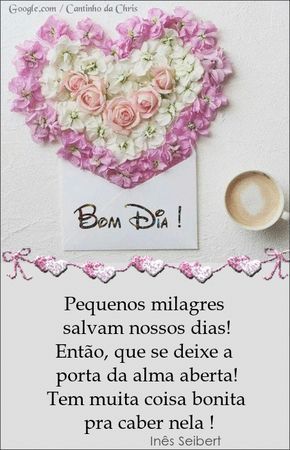 Bom dia, A vida é feita de pequenos milagres