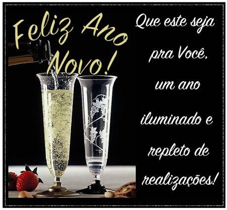 Feliz ano novo, iluminado e repleto de realizações