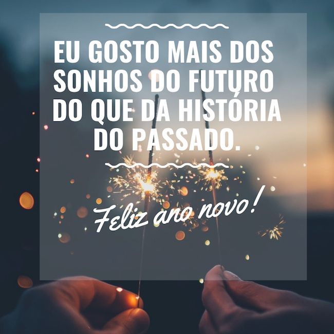 Feliz ano novo com sonhos futuros
