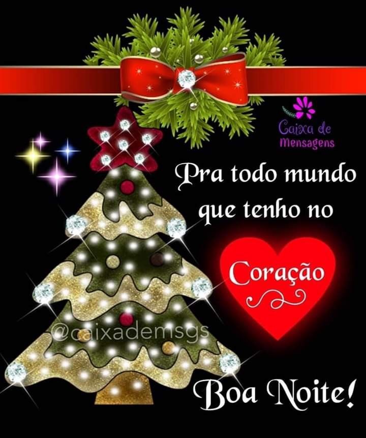 Boa noite feliz natal a todos que tenho no meu coração, 