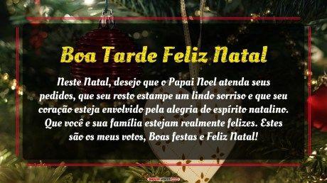 Boa tarde feliz natal a todos com muito carinho especial!