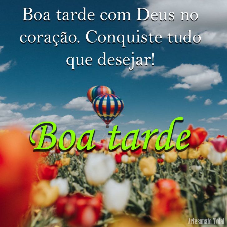 Boa tarde tenha fé em Deus e conquiste a cada sonho da sua vida, e não duvide