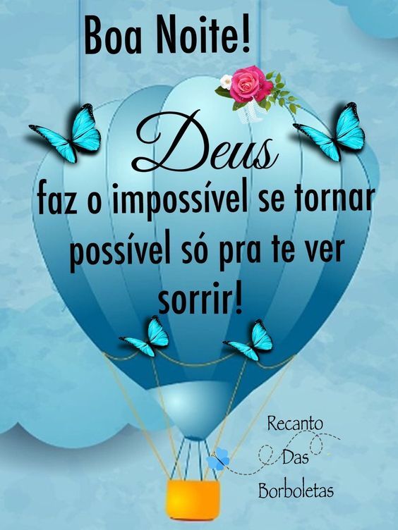 Boa noite balão azul e amigos que amo