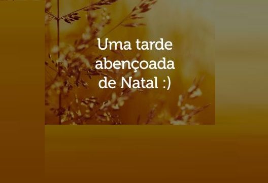 Desejo uma abençoada tarde de natal