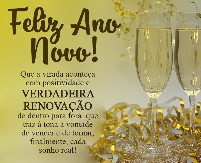Feliz ano novo com a verdadeira renovação