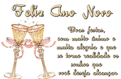 Feliz ano novo com muita alegria