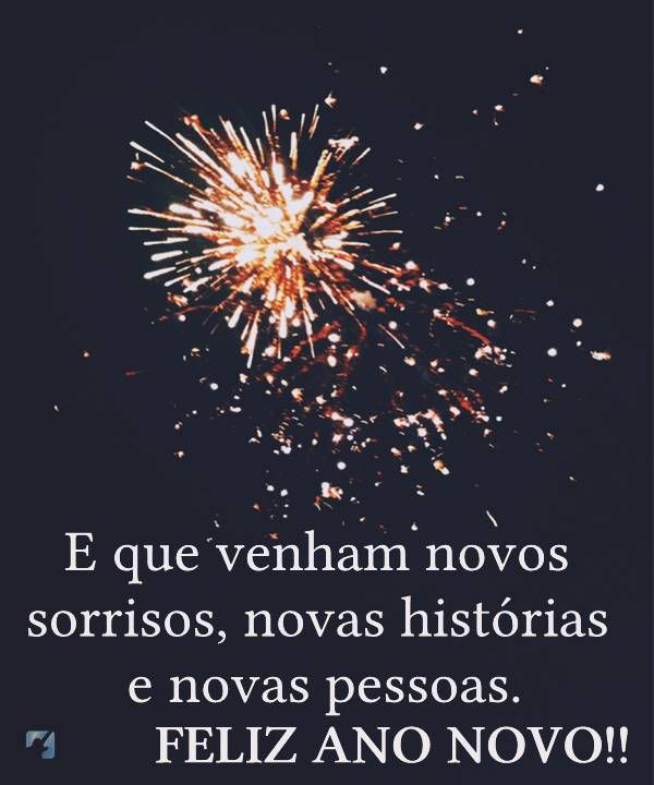 Feliz ano novo de sorrisos e novas histórias