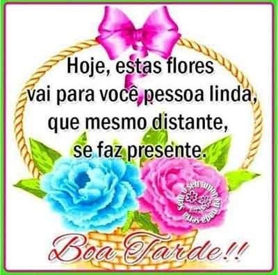 Boa tarde com flores