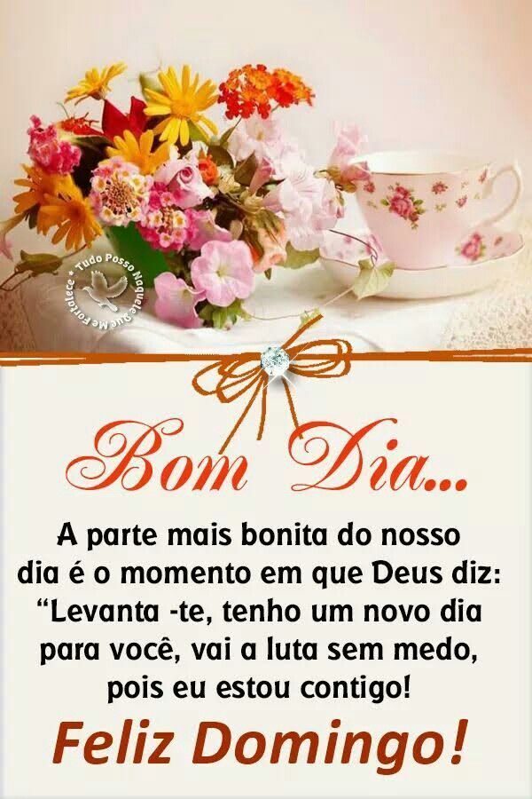 Feliz domingo com algo da parte de Deus para o seu coração