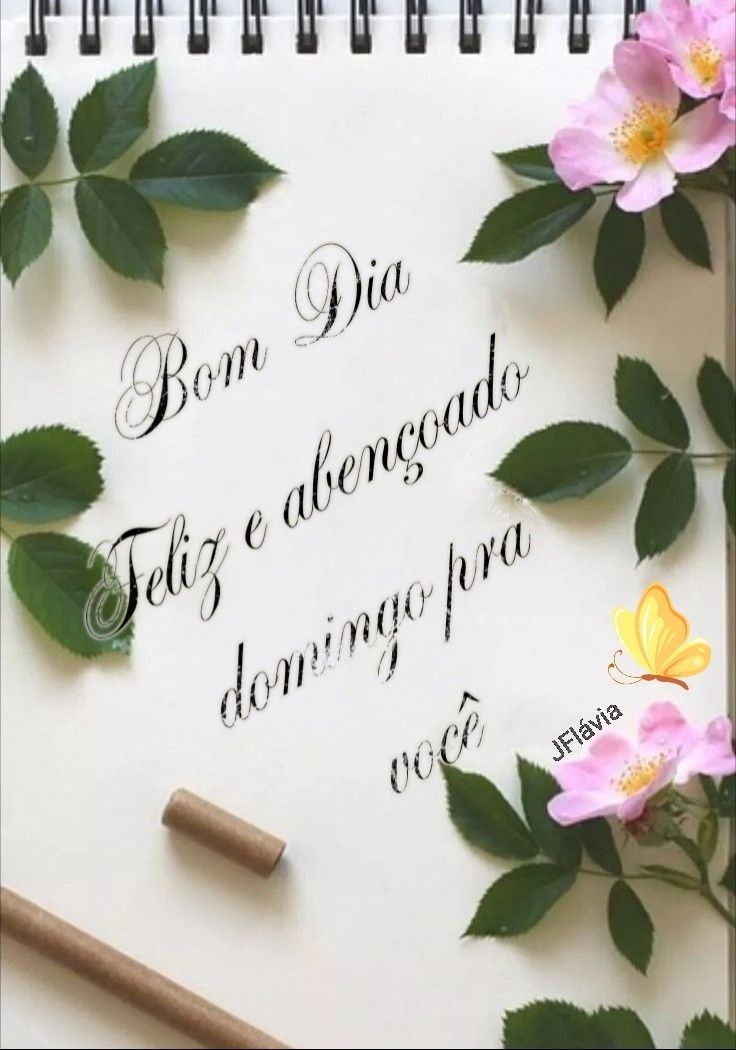 Feliz domingo, a vida é como uma folha em branco esperando ser escrita