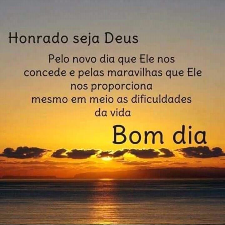 A gratidão a Deus faz nosso dia melhor. Bom dia!