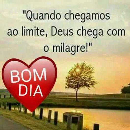 O que você não pode fazer, Deus faz por você. Bom dia!