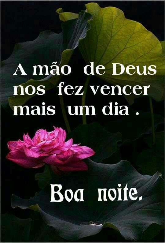 Boa noite! A mão de Deus é poderosa!
