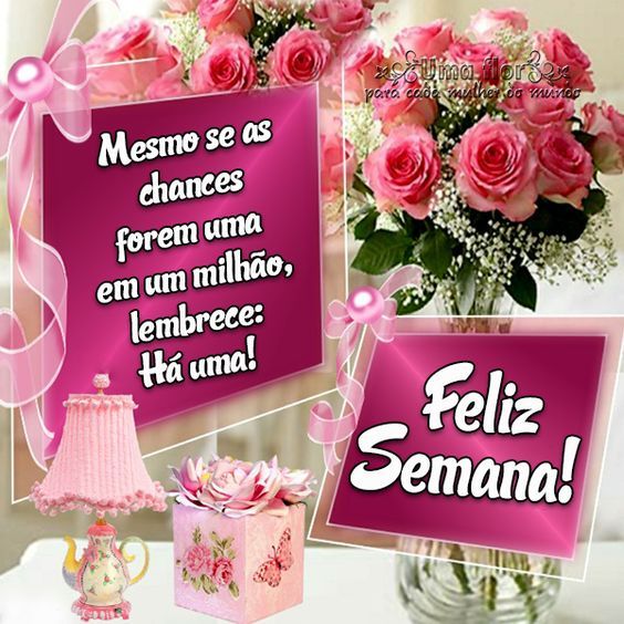 Feliz semana com rosas