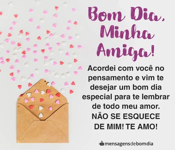 Acordei com você no pensamento e vim desejar bom dia amiga