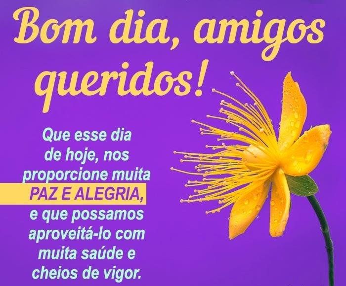 Bom dia amigos queridos