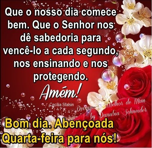 Bom dia abençoada quarta-feira