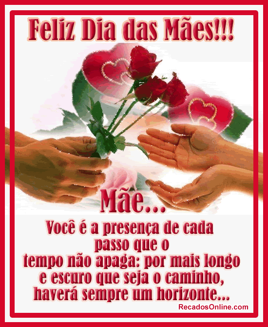 Feliz dia das mães para você minha mãe amada