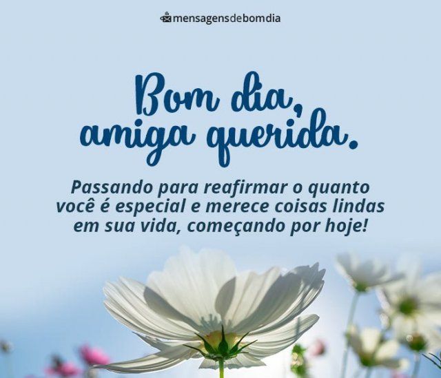 Bom dia, passando para reafirmar o quanto você é especial amiga