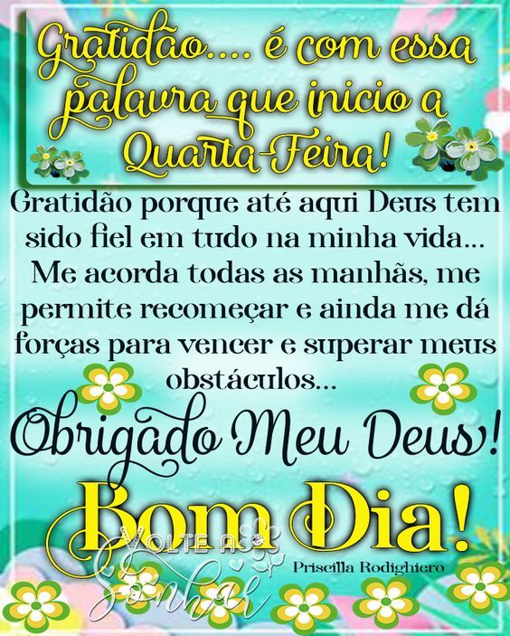 Gratidão e uma feliz quarta