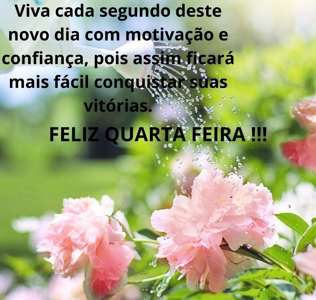Feliz quarta-feira com motivação e confiança