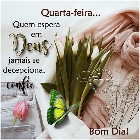 Bom dia quarta-feira, quem espera em Deus jamais se decepciona