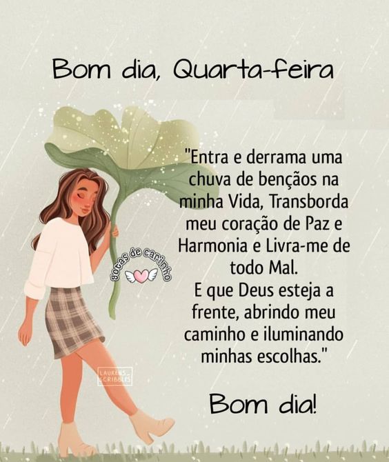 Bom dia quarta-feira com chuva de bênçãos