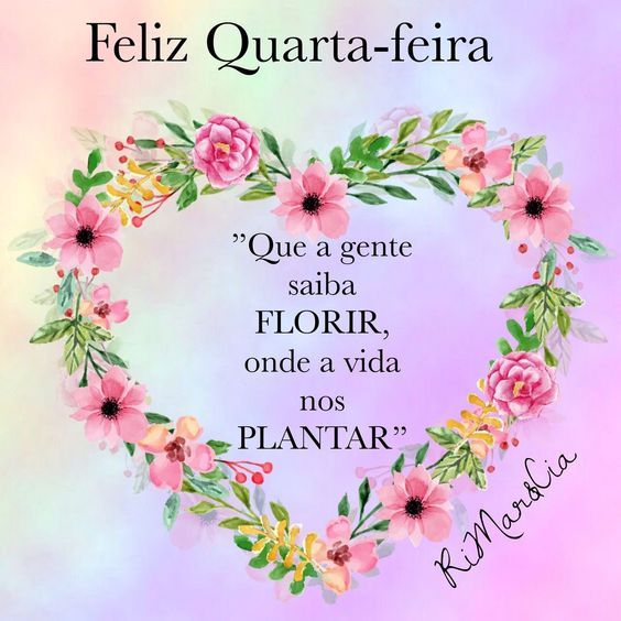 Feliz quarta, que a gente saiba florir