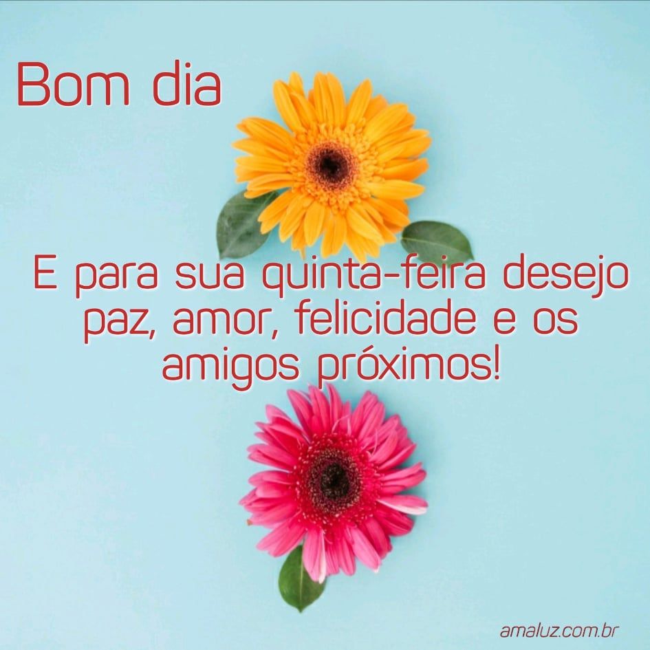 bom dia desejos coisas boas para sua quinta feira