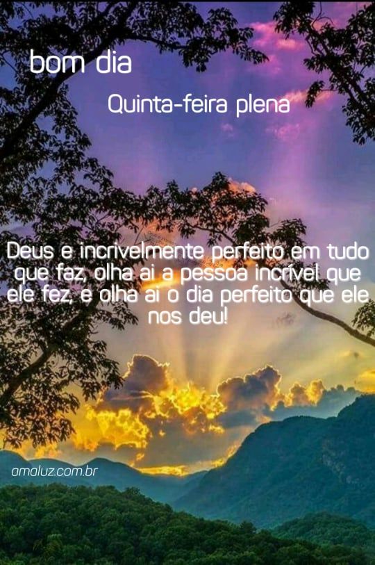 bom dia quinta feira plena