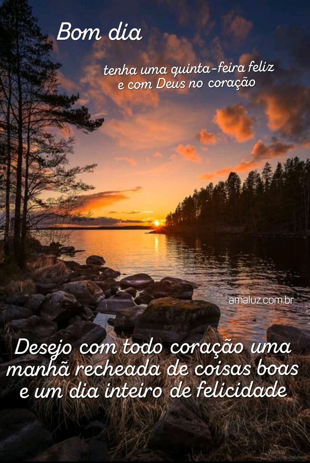 bom dia tenha uma quinta feira feliz e com Deus no coração