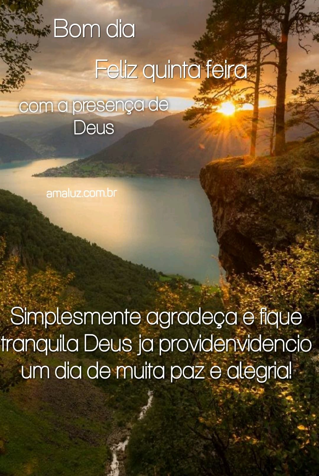 bom dia feliz com a presença de Deus