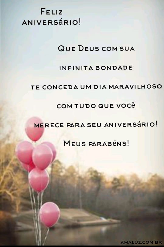 imagem de balão com uma bela frases de feliz aniversário