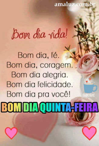 Bom dia feliz quinta animada! gif com carinho