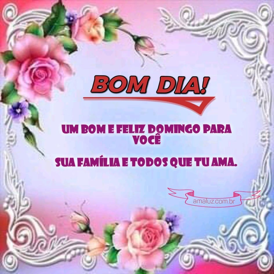 Imagem de bom dia feliz domingo abençoado por Deus 