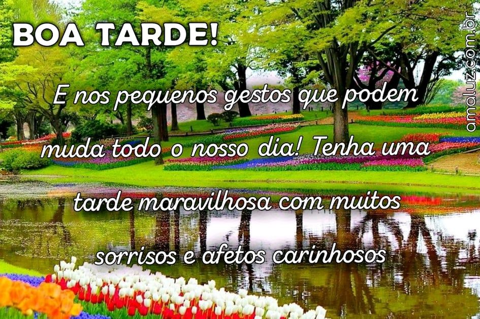 boa tarde com sorrisos e afetos carinhosos