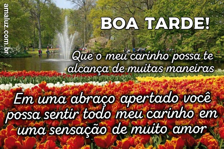 boa tarde que meu carinho possa te alcança