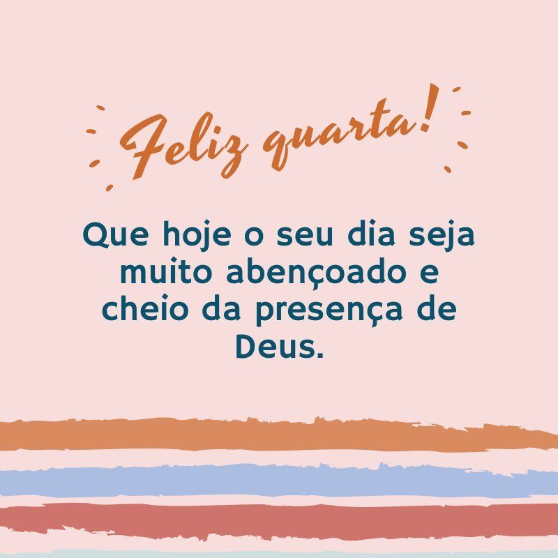 feliz quarta abençoada por Deus