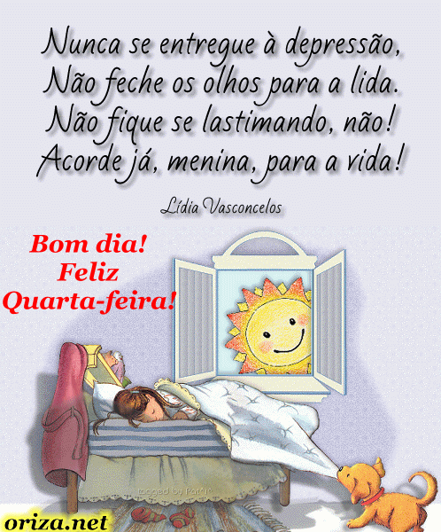 imagem e mensagem com gifs de feliz quarta feira